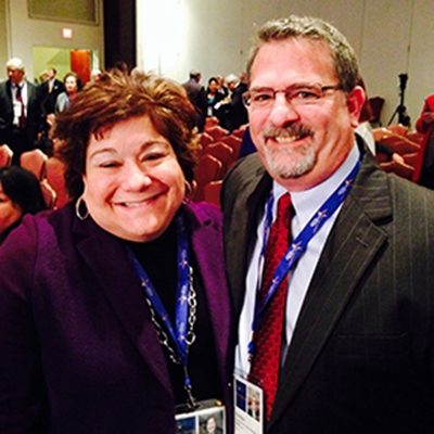Enjoying the National Governors Association [NGA] Winter Meeting in Washington, D.C. are Elizabeth Z. Bartz and Brian S. Rosen from Purdue Pharma.