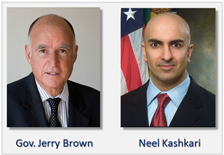 Gov. Jerry Brown and Neel Kashkari