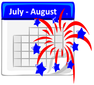 July August calendar