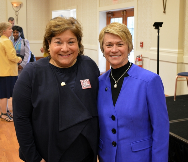 Elizabeth Bartz with Kent State University President Dr. Beverly Warren.