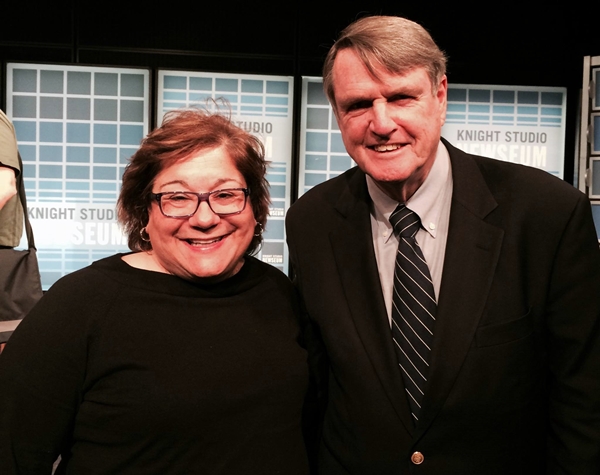 Elizabeth Z. Bartz with Leonard Downie,vice president at large and former executive editor of The Washington Post attending the Ben Bradlee memorial at the Newseum in Washington, D.C.