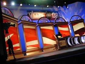 debate TV set