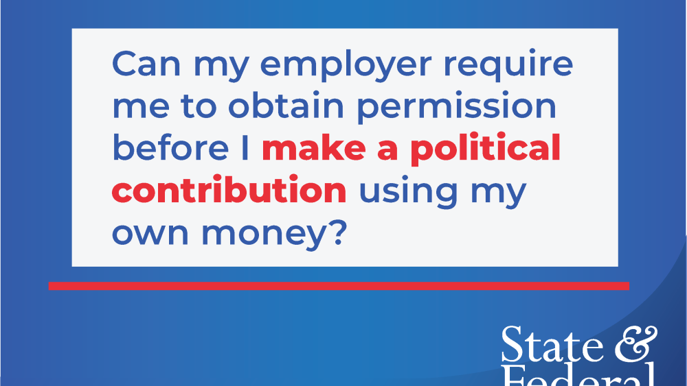 April Compliance Now | Employee Personal Political Contributions