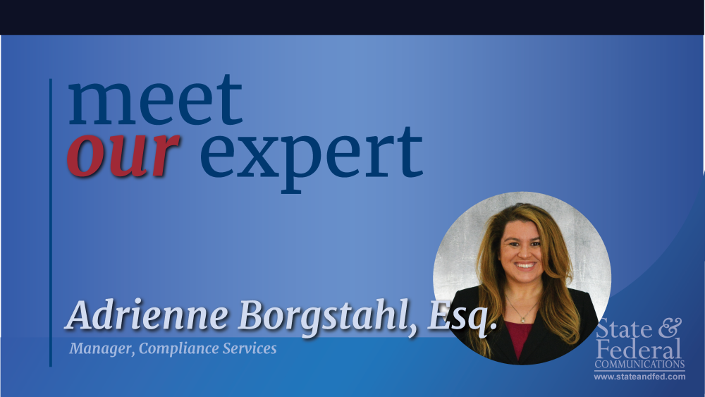 Meet Adrienne Borgstahl, Esq., Manager, Compliance Services